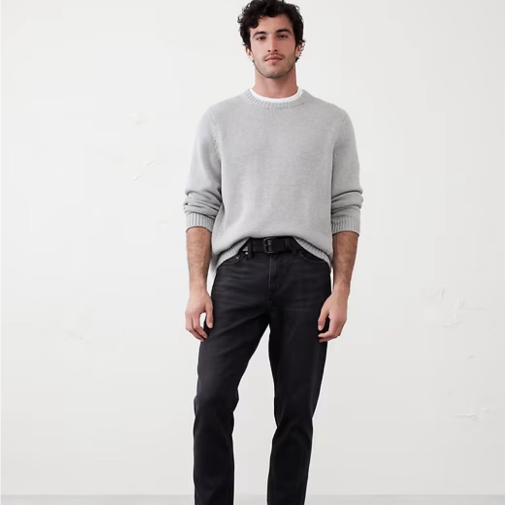 Banana Republic Men's Travel Jean Pants in Charcoal Black